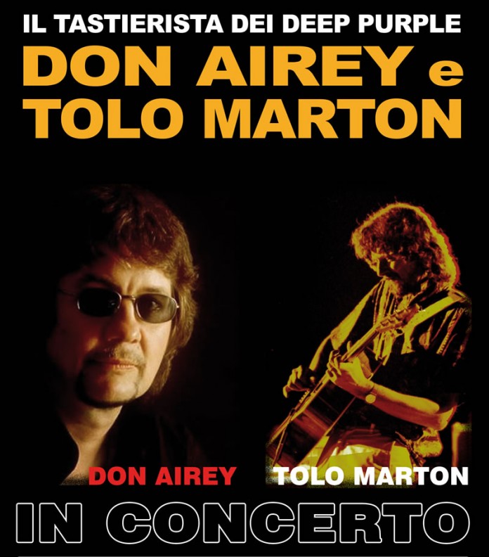 Flyer del concerto di Tolo Marton & Don Airey