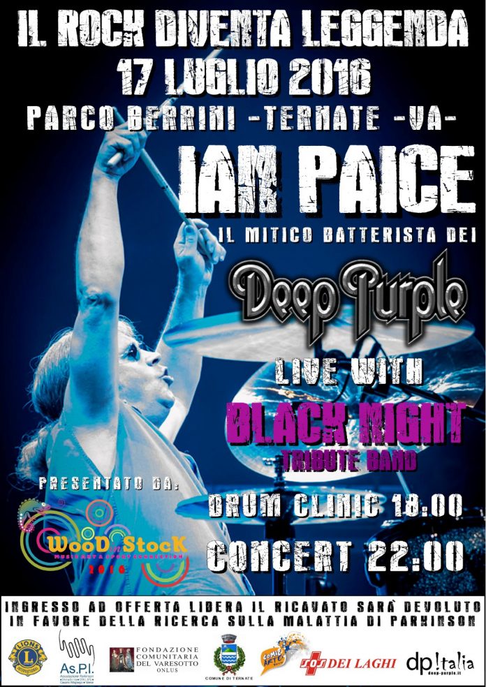 Locandina concerto Ian Paice Ternate 2016